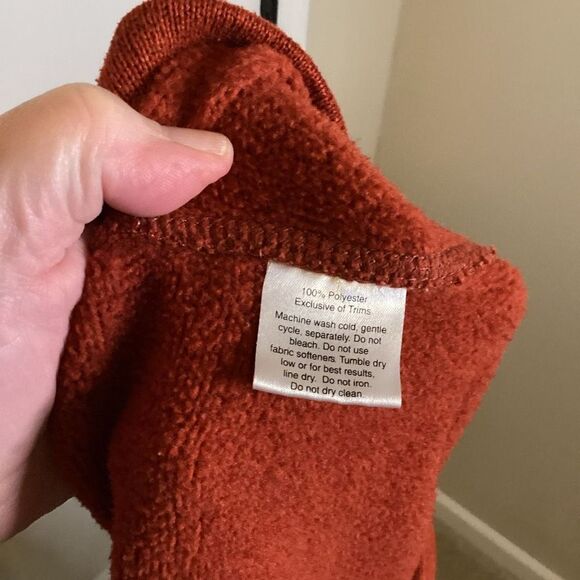 Mens Eddie Bauer 1/4‎ zip sweater XL Burnt Orange - Picture 6 of 6
